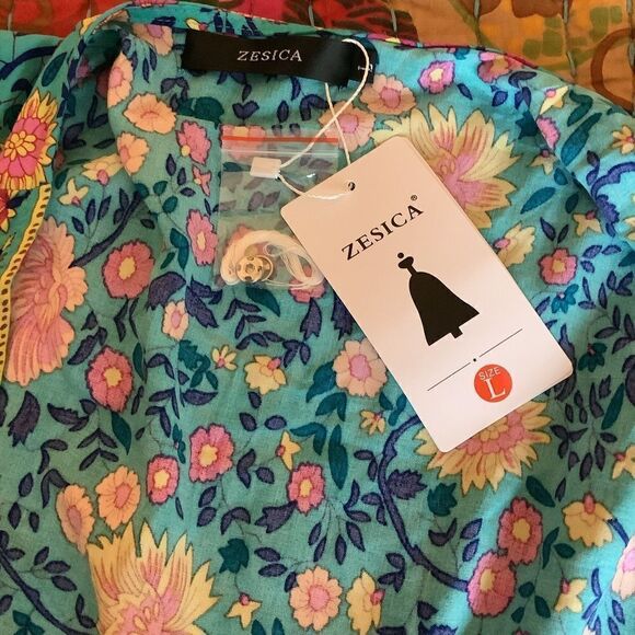 NWT ❤️ Zesica MultiFloral Wrap Around Dress 🤩💖🌸 - Picture 8 of 8
